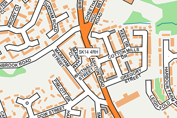 SK14 4RH map - OS OpenMap – Local (Ordnance Survey)