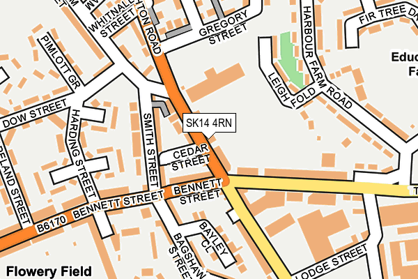 SK14 4RN map - OS OpenMap – Local (Ordnance Survey)