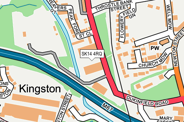 SK14 4RQ map - OS OpenMap – Local (Ordnance Survey)