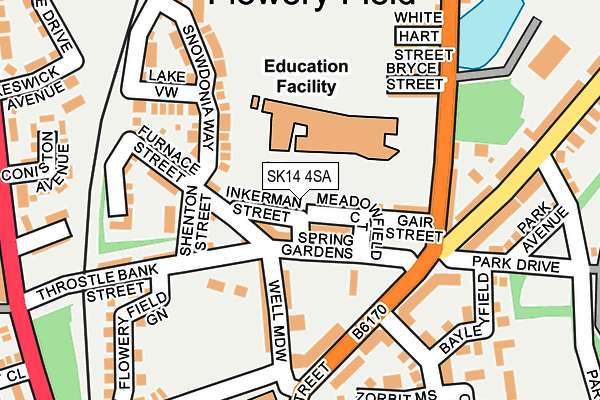 SK14 4SA map - OS OpenMap – Local (Ordnance Survey)