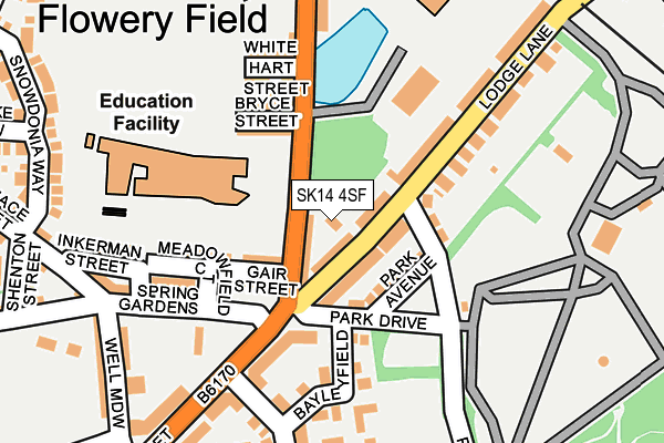 SK14 4SF map - OS OpenMap – Local (Ordnance Survey)