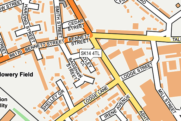 SK14 4TL map - OS OpenMap – Local (Ordnance Survey)