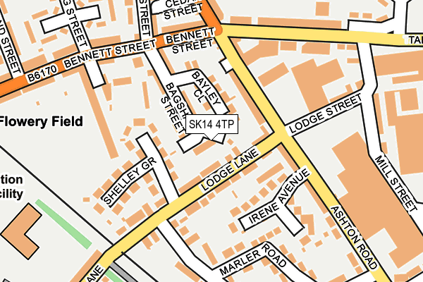 SK14 4TP map - OS OpenMap – Local (Ordnance Survey)