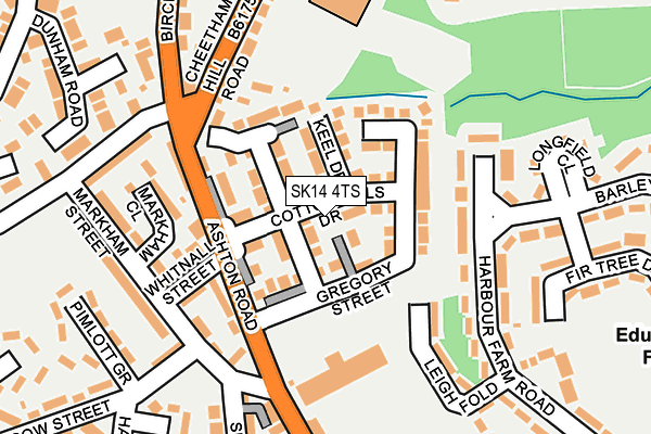 SK14 4TS map - OS OpenMap – Local (Ordnance Survey)