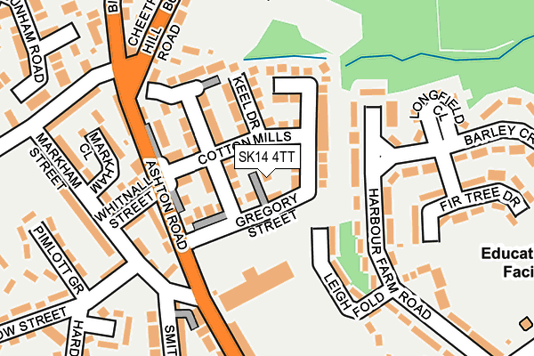 SK14 4TT map - OS OpenMap – Local (Ordnance Survey)