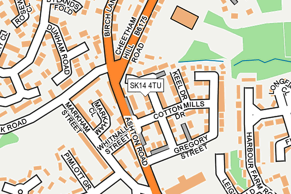 SK14 4TU map - OS OpenMap – Local (Ordnance Survey)