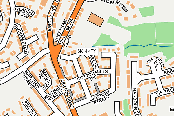 SK14 4TY map - OS OpenMap – Local (Ordnance Survey)