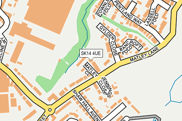 SK14 4UE map - OS OpenMap – Local (Ordnance Survey)