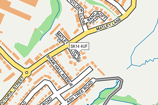 SK14 4UF map - OS OpenMap – Local (Ordnance Survey)