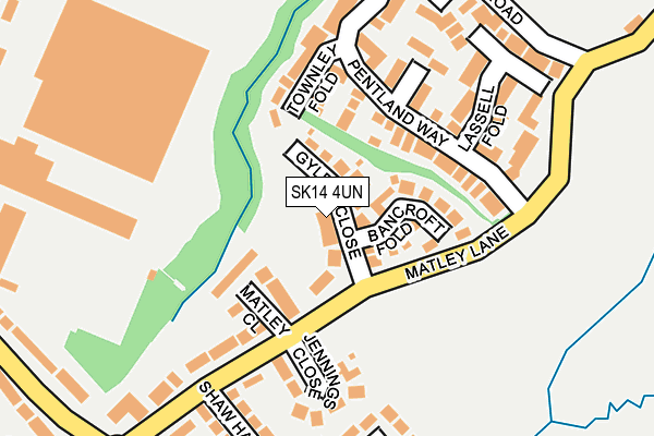 SK14 4UN map - OS OpenMap – Local (Ordnance Survey)