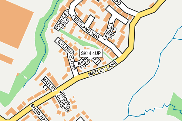 SK14 4UP map - OS OpenMap – Local (Ordnance Survey)