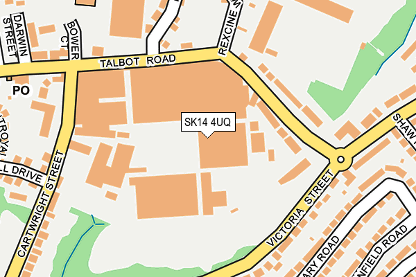 SK14 4UQ map - OS OpenMap – Local (Ordnance Survey)