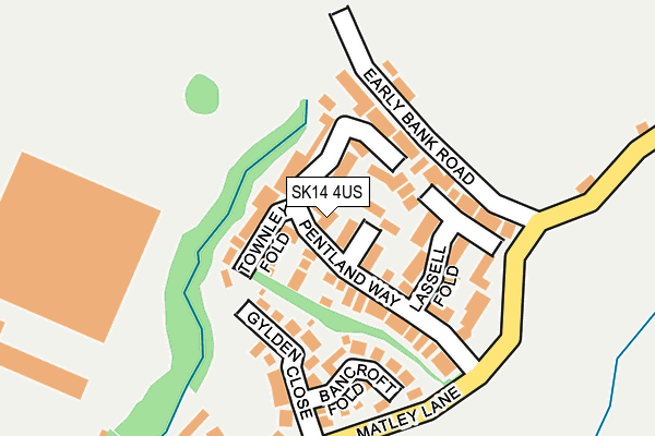 SK14 4US map - OS OpenMap – Local (Ordnance Survey)