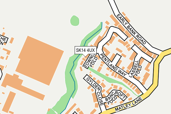 SK14 4UX map - OS OpenMap – Local (Ordnance Survey)