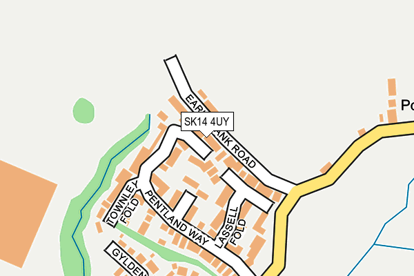 SK14 4UY map - OS OpenMap – Local (Ordnance Survey)