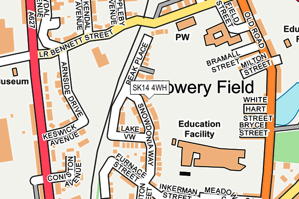 SK14 4WH map - OS OpenMap – Local (Ordnance Survey)