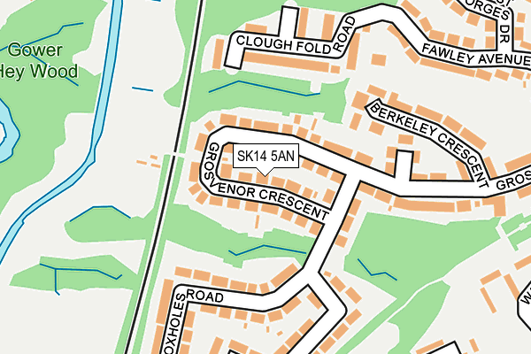 SK14 5AN map - OS OpenMap – Local (Ordnance Survey)