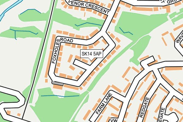 SK14 5AP map - OS OpenMap – Local (Ordnance Survey)