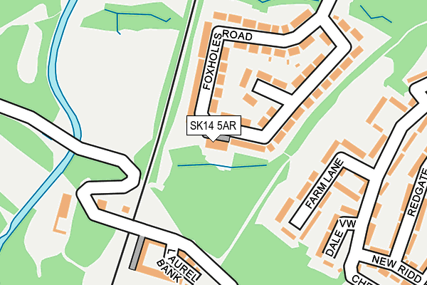 SK14 5AR map - OS OpenMap – Local (Ordnance Survey)