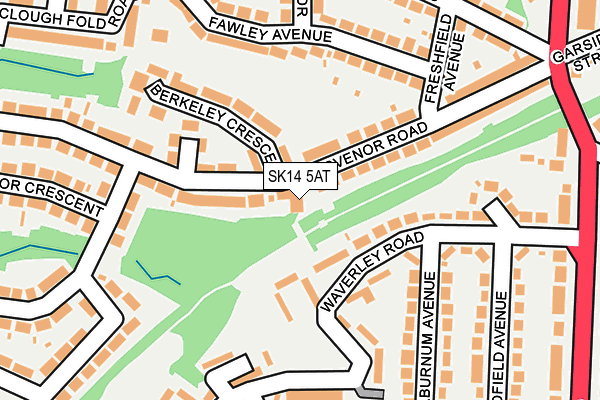 SK14 5AT map - OS OpenMap – Local (Ordnance Survey)