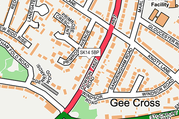 SK14 5BP map - OS OpenMap – Local (Ordnance Survey)