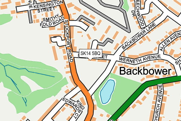 SK14 5BQ map - OS OpenMap – Local (Ordnance Survey)