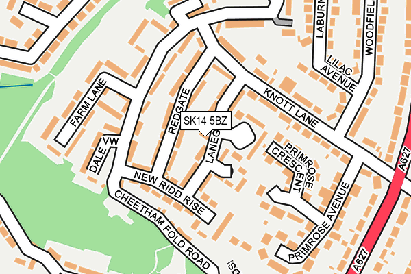 SK14 5BZ map - OS OpenMap – Local (Ordnance Survey)