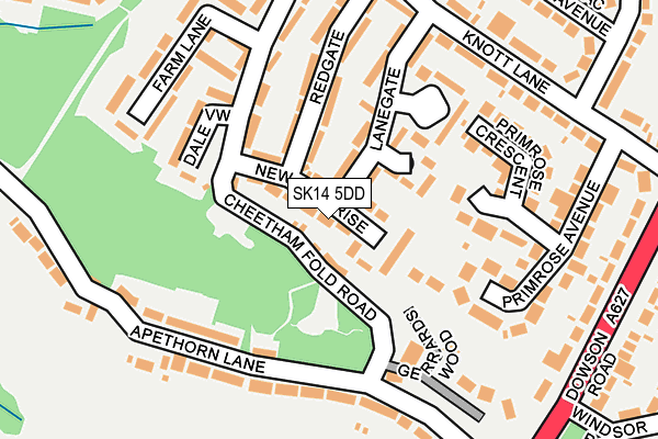 SK14 5DD map - OS OpenMap – Local (Ordnance Survey)