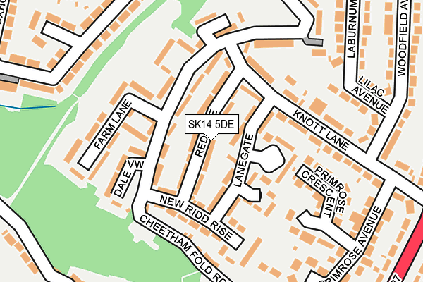 SK14 5DE map - OS OpenMap – Local (Ordnance Survey)