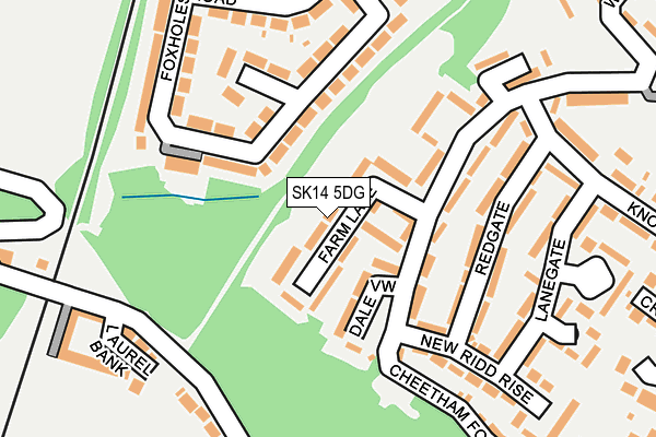 SK14 5DG map - OS OpenMap – Local (Ordnance Survey)