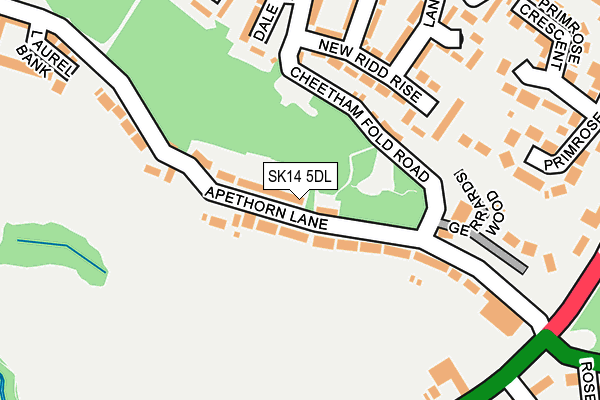 SK14 5DL map - OS OpenMap – Local (Ordnance Survey)