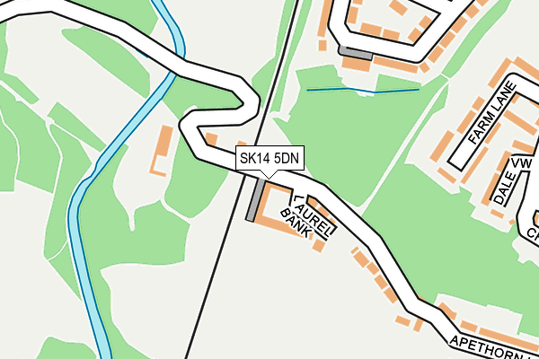 SK14 5DN map - OS OpenMap – Local (Ordnance Survey)