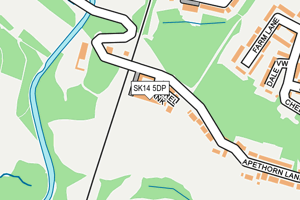 SK14 5DP map - OS OpenMap – Local (Ordnance Survey)