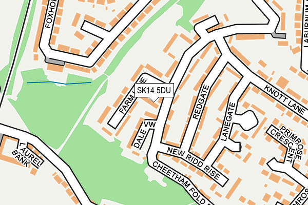 SK14 5DU map - OS OpenMap – Local (Ordnance Survey)