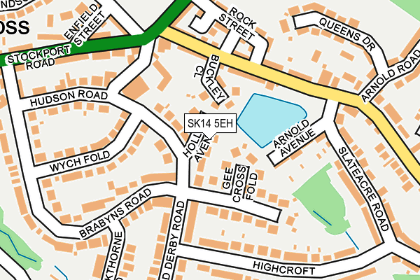 SK14 5EH map - OS OpenMap – Local (Ordnance Survey)