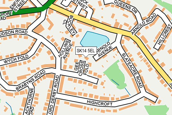 SK14 5EL map - OS OpenMap – Local (Ordnance Survey)