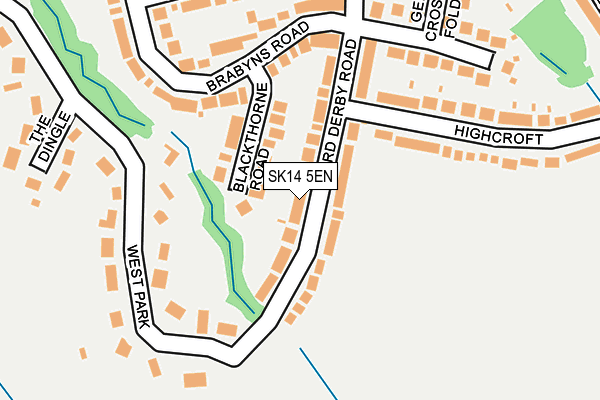 SK14 5EN map - OS OpenMap – Local (Ordnance Survey)