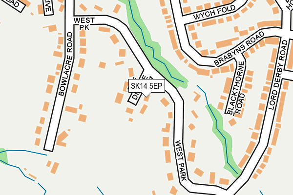 SK14 5EP map - OS OpenMap – Local (Ordnance Survey)