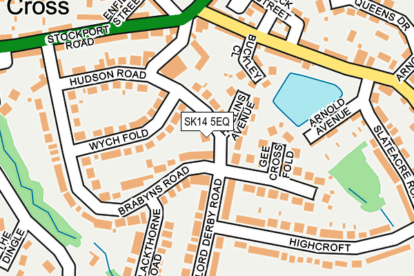 SK14 5EQ map - OS OpenMap – Local (Ordnance Survey)