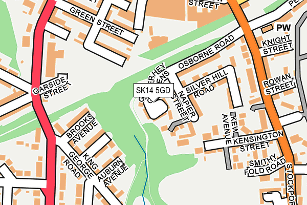 SK14 5GD map - OS OpenMap – Local (Ordnance Survey)