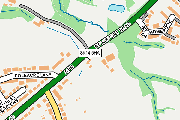 SK14 5HA map - OS OpenMap – Local (Ordnance Survey)