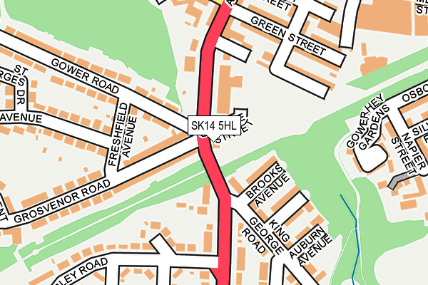 SK14 5HL map - OS OpenMap – Local (Ordnance Survey)
