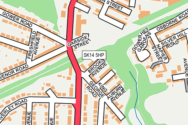 SK14 5HP map - OS OpenMap – Local (Ordnance Survey)