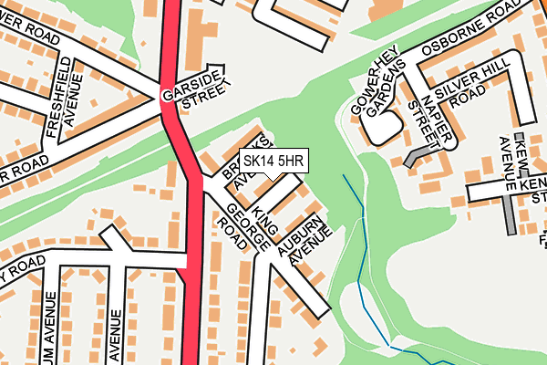 SK14 5HR map - OS OpenMap – Local (Ordnance Survey)