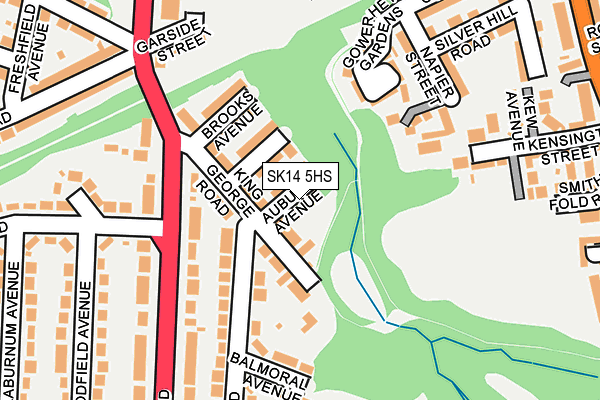 SK14 5HS map - OS OpenMap – Local (Ordnance Survey)