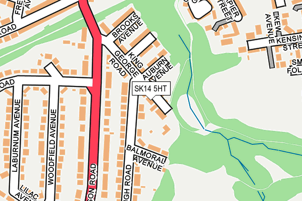 SK14 5HT map - OS OpenMap – Local (Ordnance Survey)