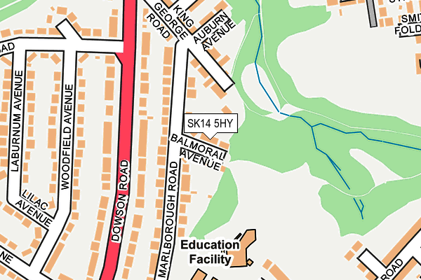 SK14 5HY map - OS OpenMap – Local (Ordnance Survey)