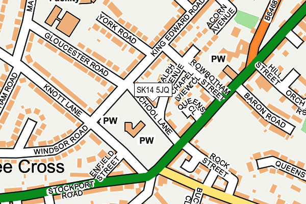 SK14 5JQ map - OS OpenMap – Local (Ordnance Survey)