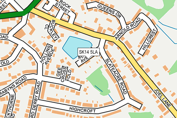 SK14 5LA map - OS OpenMap – Local (Ordnance Survey)