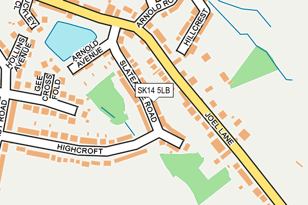 SK14 5LB map - OS OpenMap – Local (Ordnance Survey)